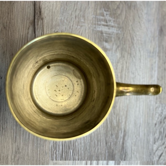 vintage brass Aztec calendar mug - Picture 7 of 11